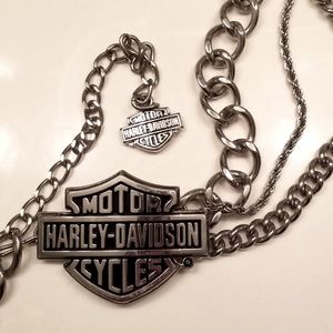 Harley Davidson Metal Triple Chain Logo Belt
